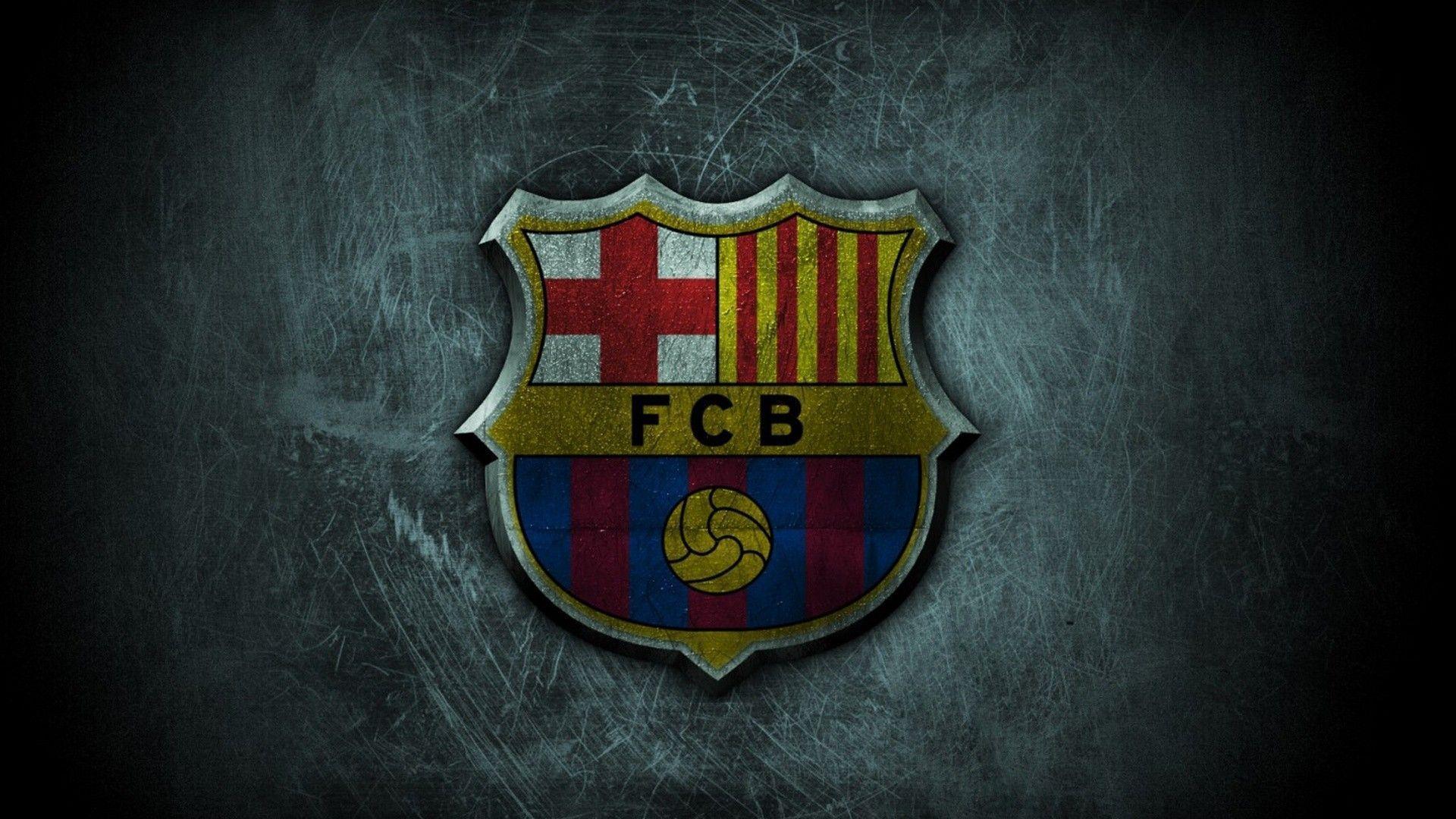 Logo FC Barcelona su grunge, 1920x1080 Full HD 1080p, PC Desktop