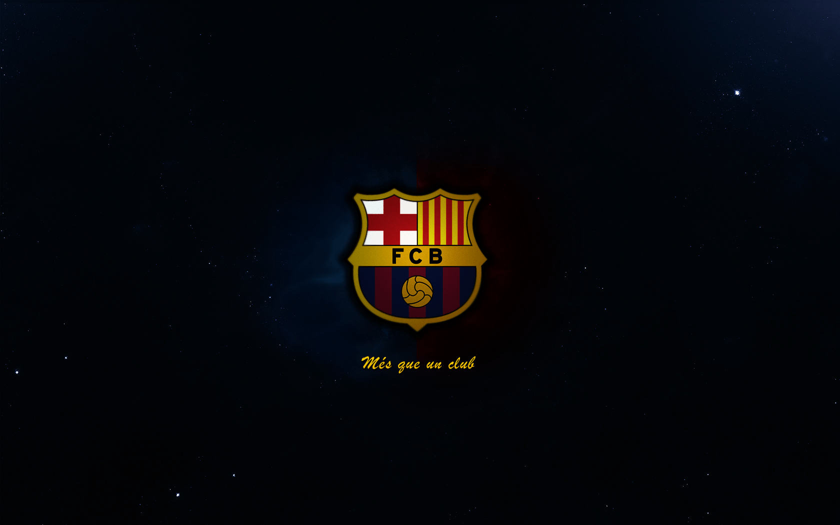 Logo FC Barcelona sfondo scuro, 1680x1050 HD, PC