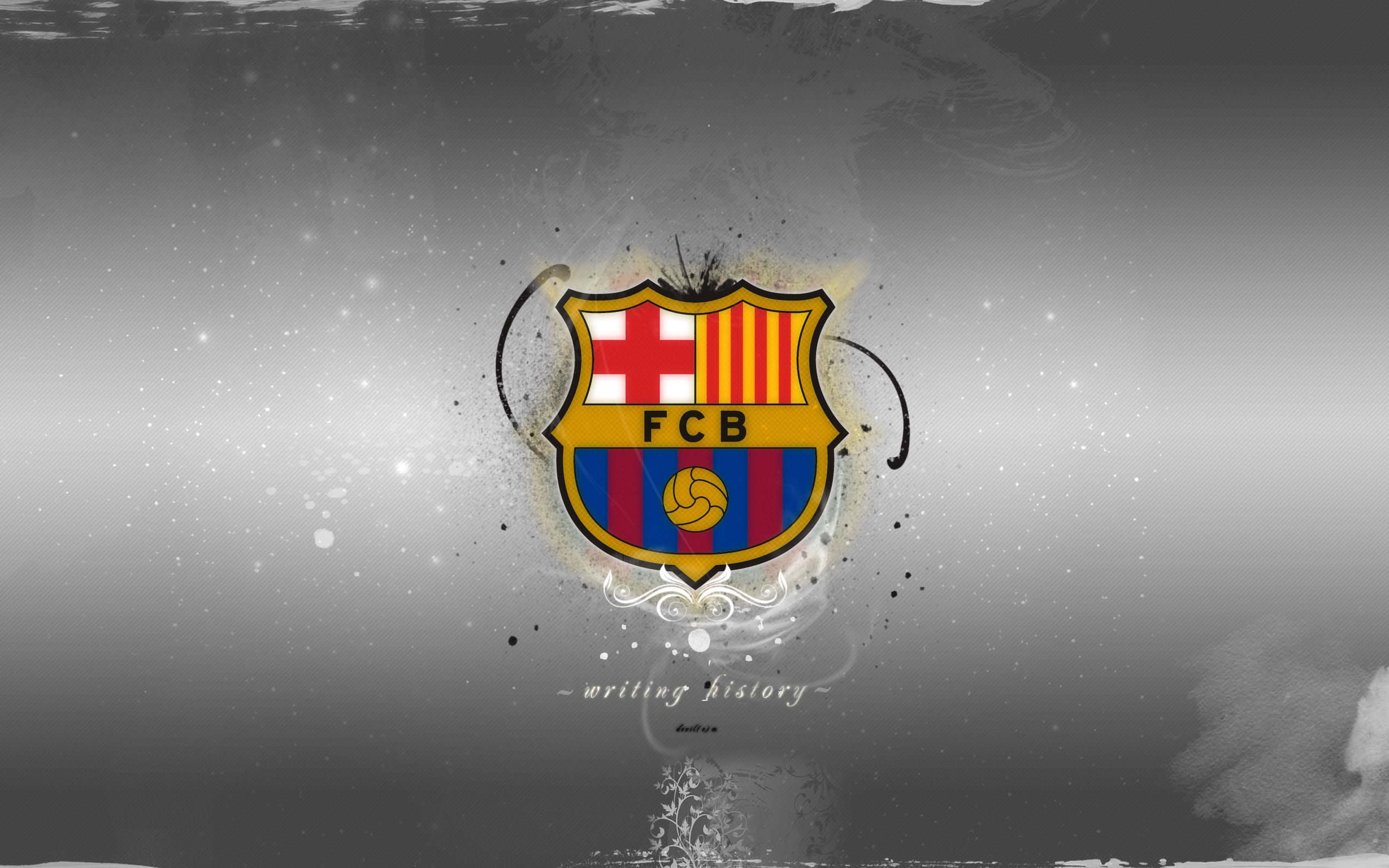 Logo FC Barcelona grigio, 2560x1600 WQXGA, PC Desktop