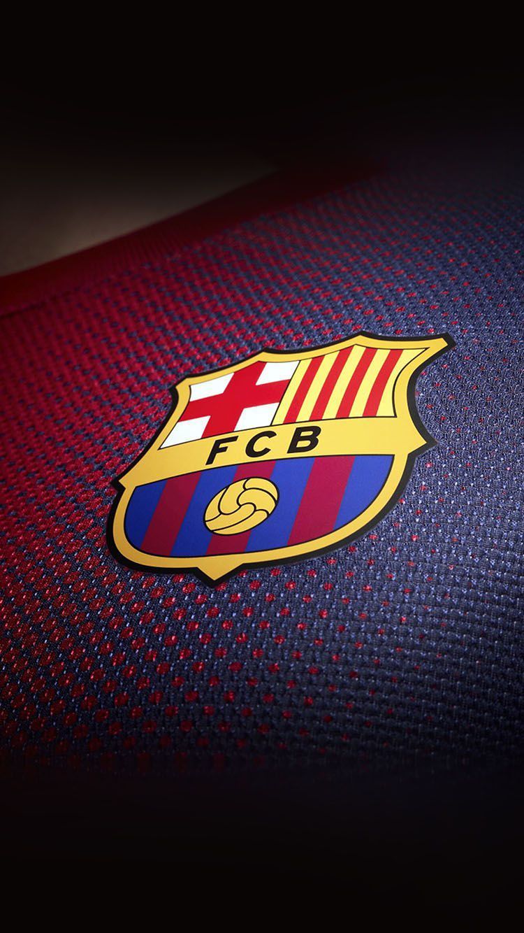 Logo FC Barcelona su tessuto, blaugrana, 750x1334 Verticale, Mobile