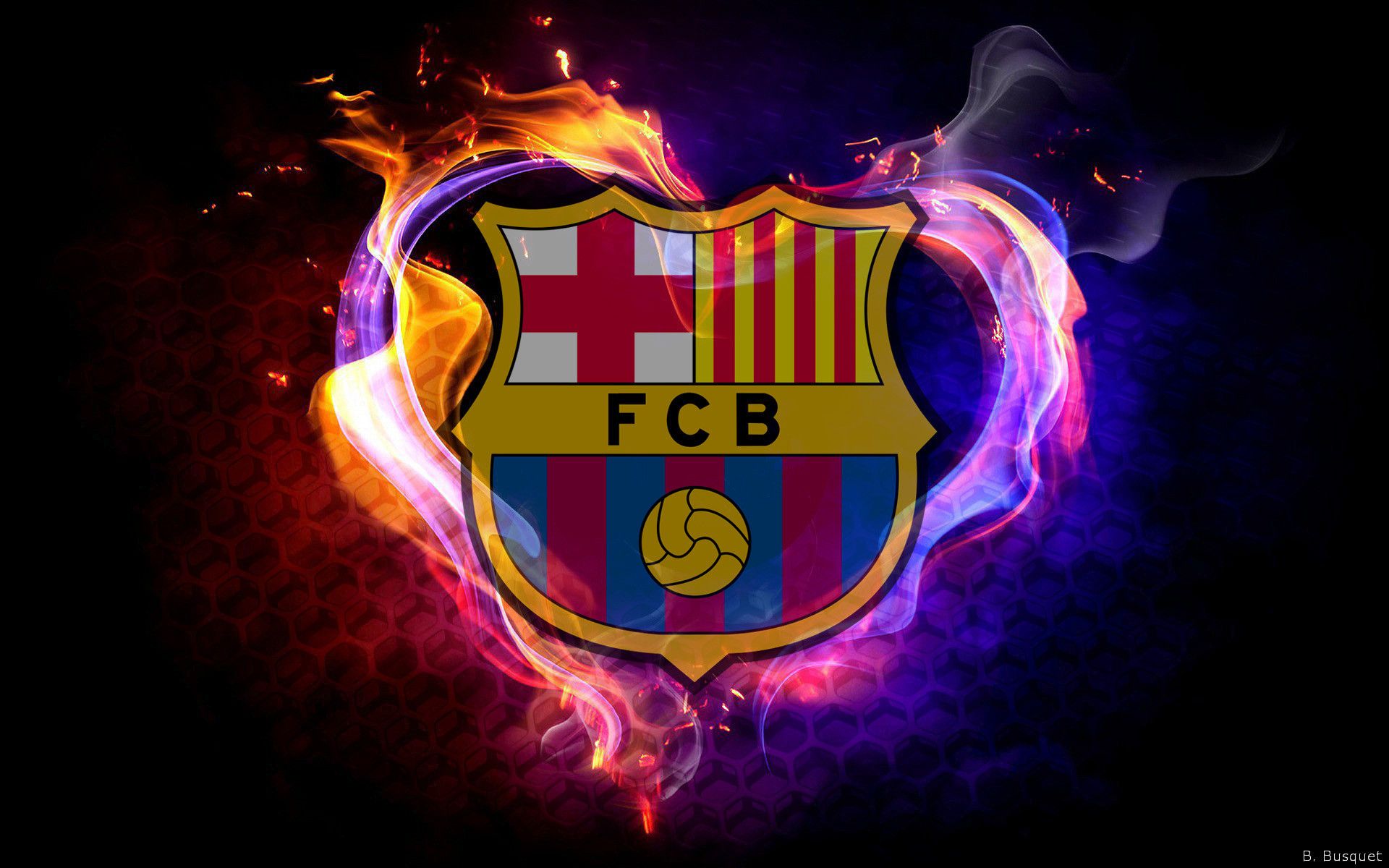 Stemma FC Barcelona sfondo giallo, 1920x1080 Full HD 1080p, PC Desktop