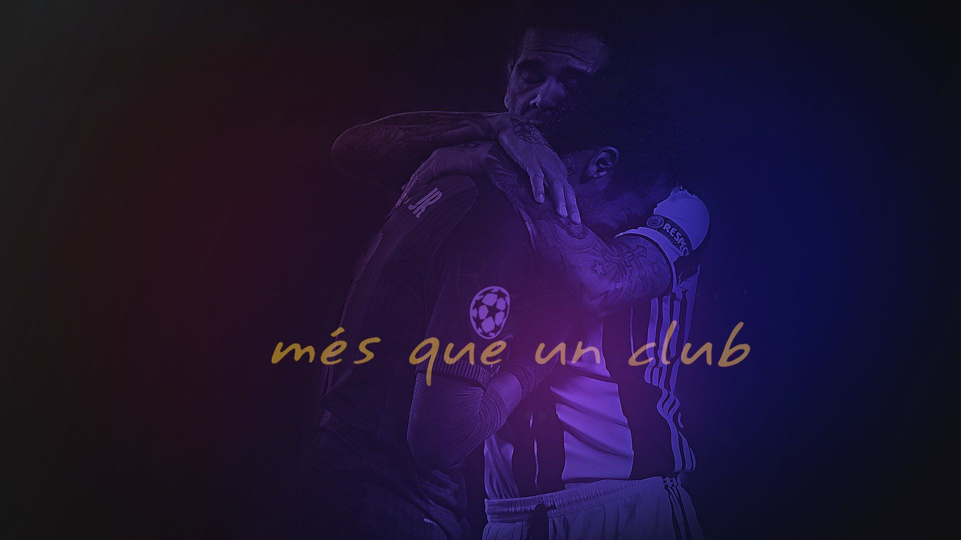 FC Barcelona giocatori abbraccio, 1920x1080 Full HD 1080p, PC Desktop