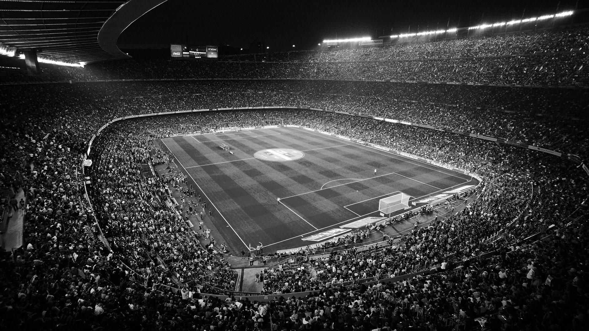 Stadio calcio gremito bianco nero, 1920x1080 Full HD, PC Desktop
