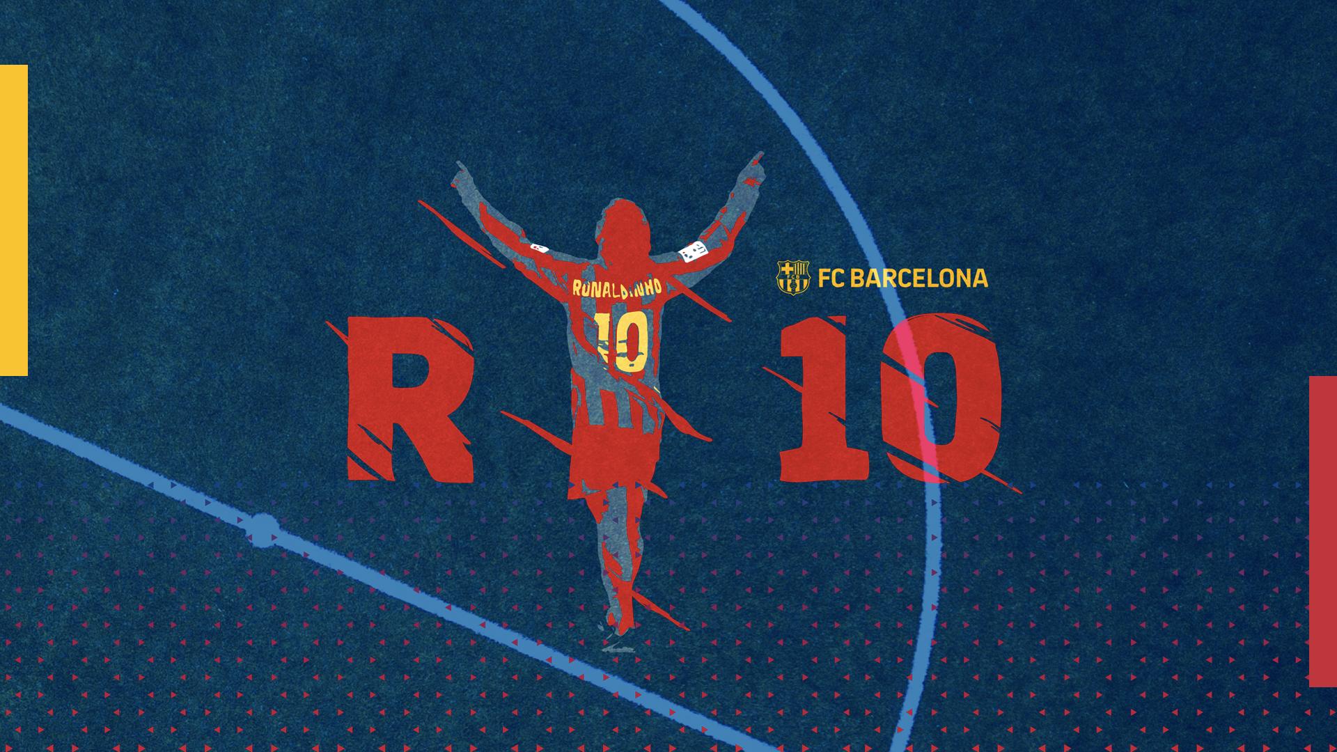 Logo FC Barcelona numero 10, 1920x1080 Full HD 1080p, Desktop