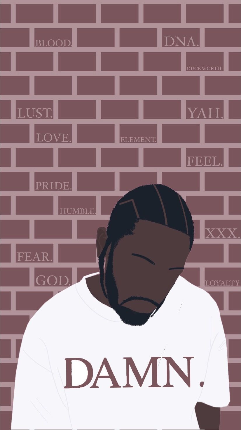 Kendrick Lamar DAMN album, 826x1472 Verticale, iPhone Pro Max