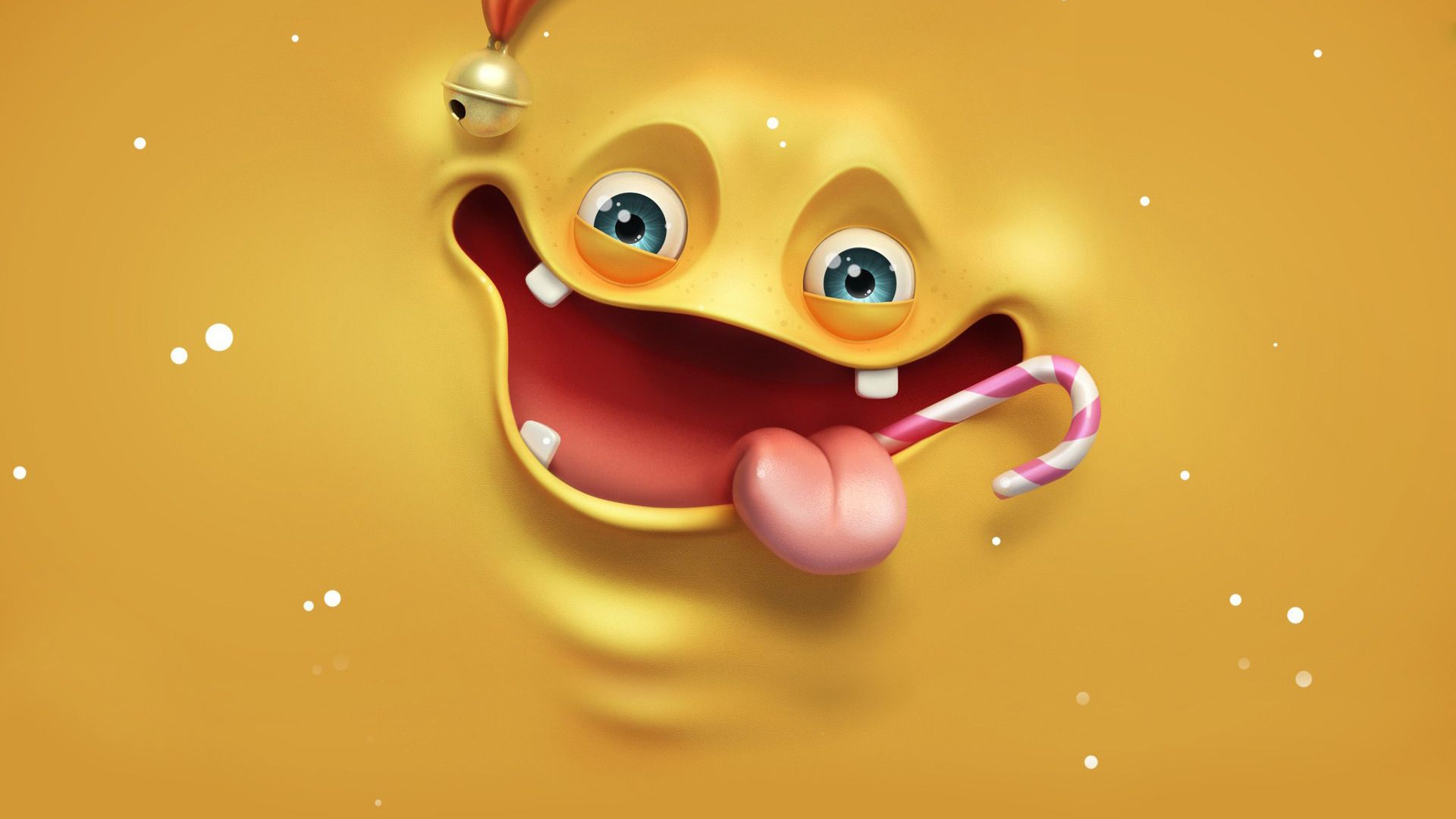 Faccina gialla sorridente 3D, 1920x1080 Full HD, PC Desktop