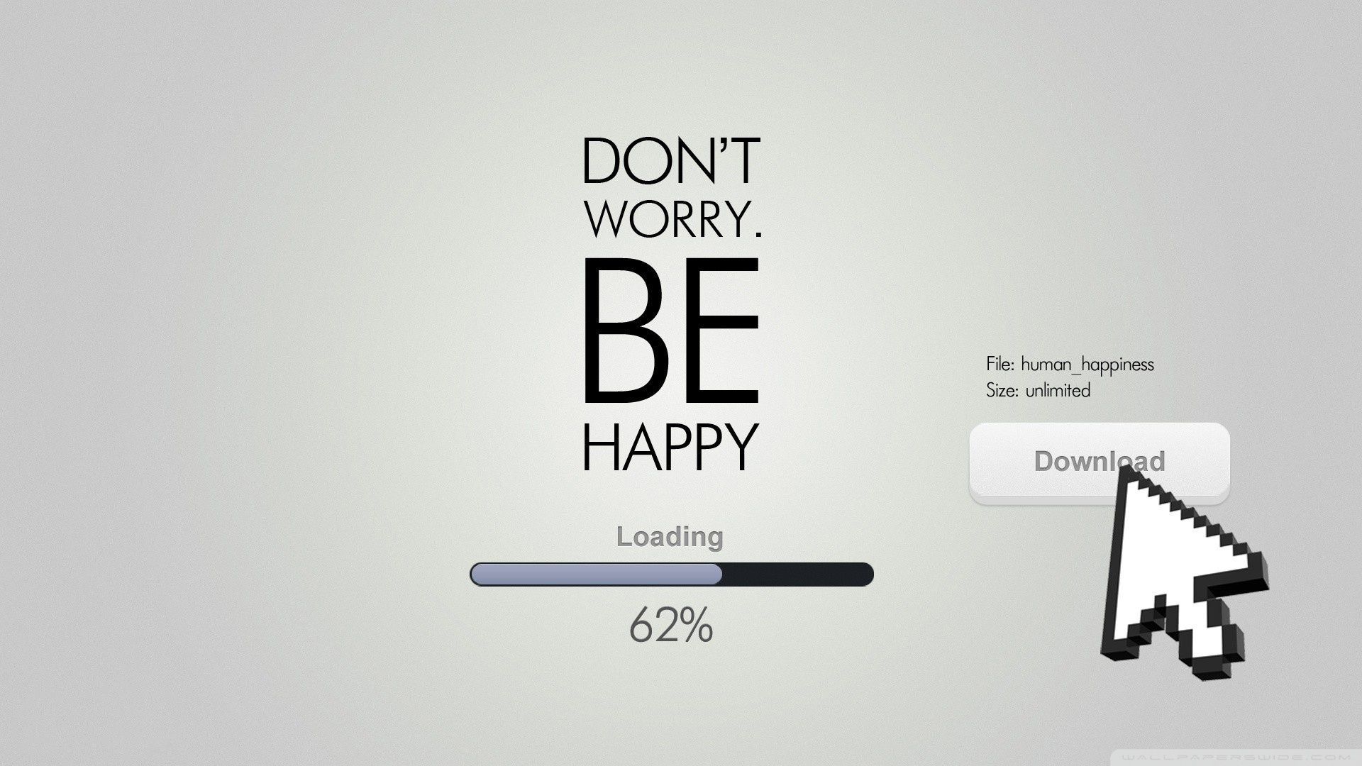Don't worry be happy testo, 1920x1080 1080p, PC Desktop