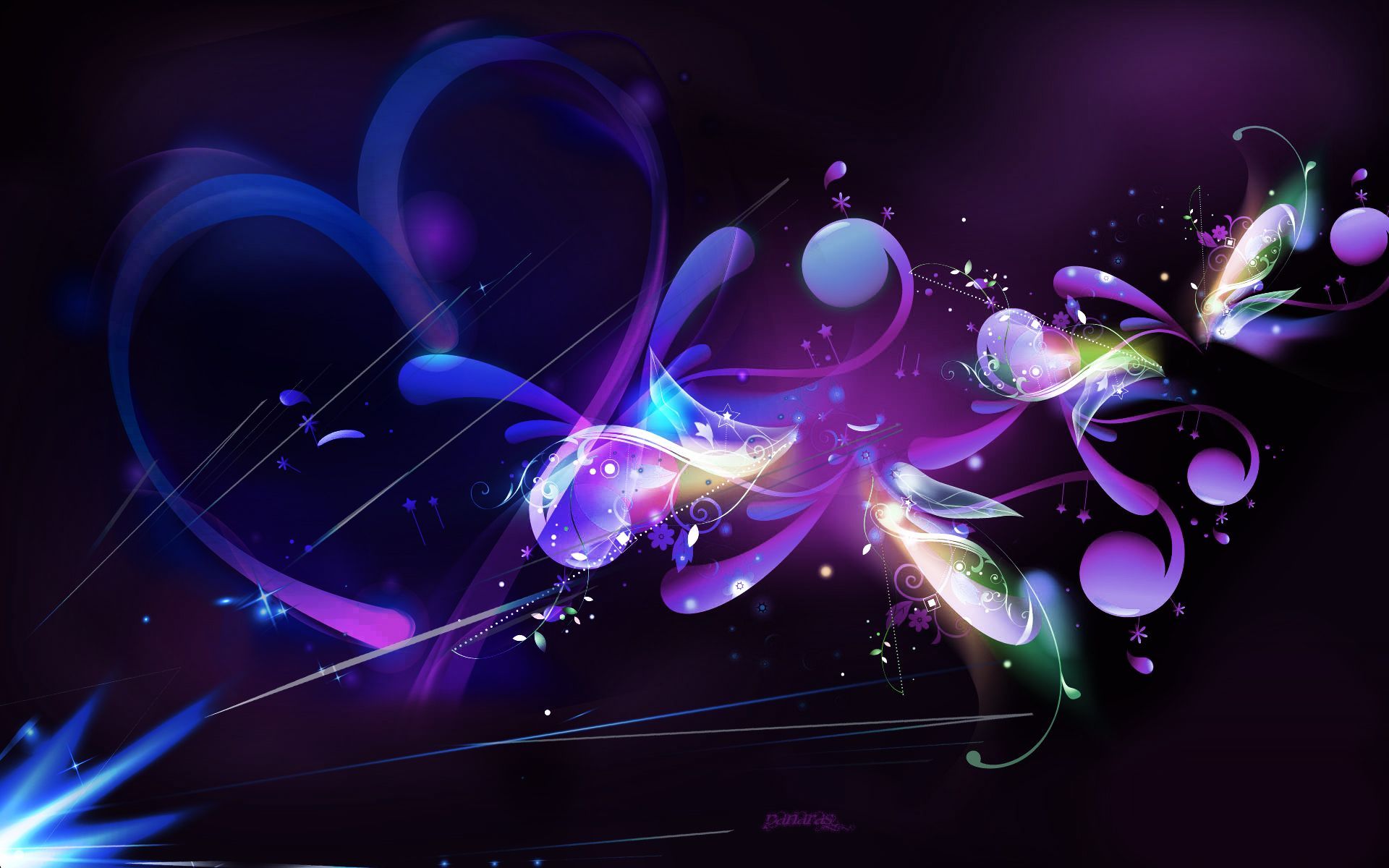 Farfalle astratte viola luminose, 1920x1200 Full HD+ WUXGA, Monitor Gaming