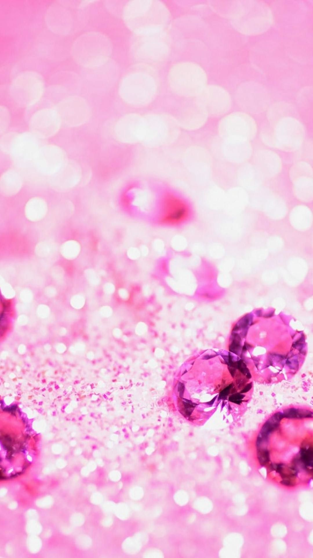Diamanti rosa scintillanti, 1080x1920 Verticale, Mobile