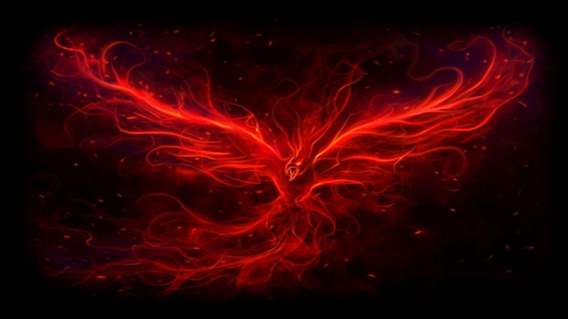 Fenice rossa fiammeggiante scura, 1920x1080 1080p, Acer Nitro