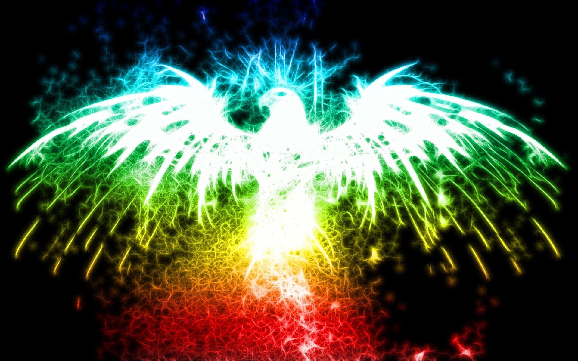 Fenice luminosa multicolore astratta, 1920x1200 Full HD+, Notebook Gaming