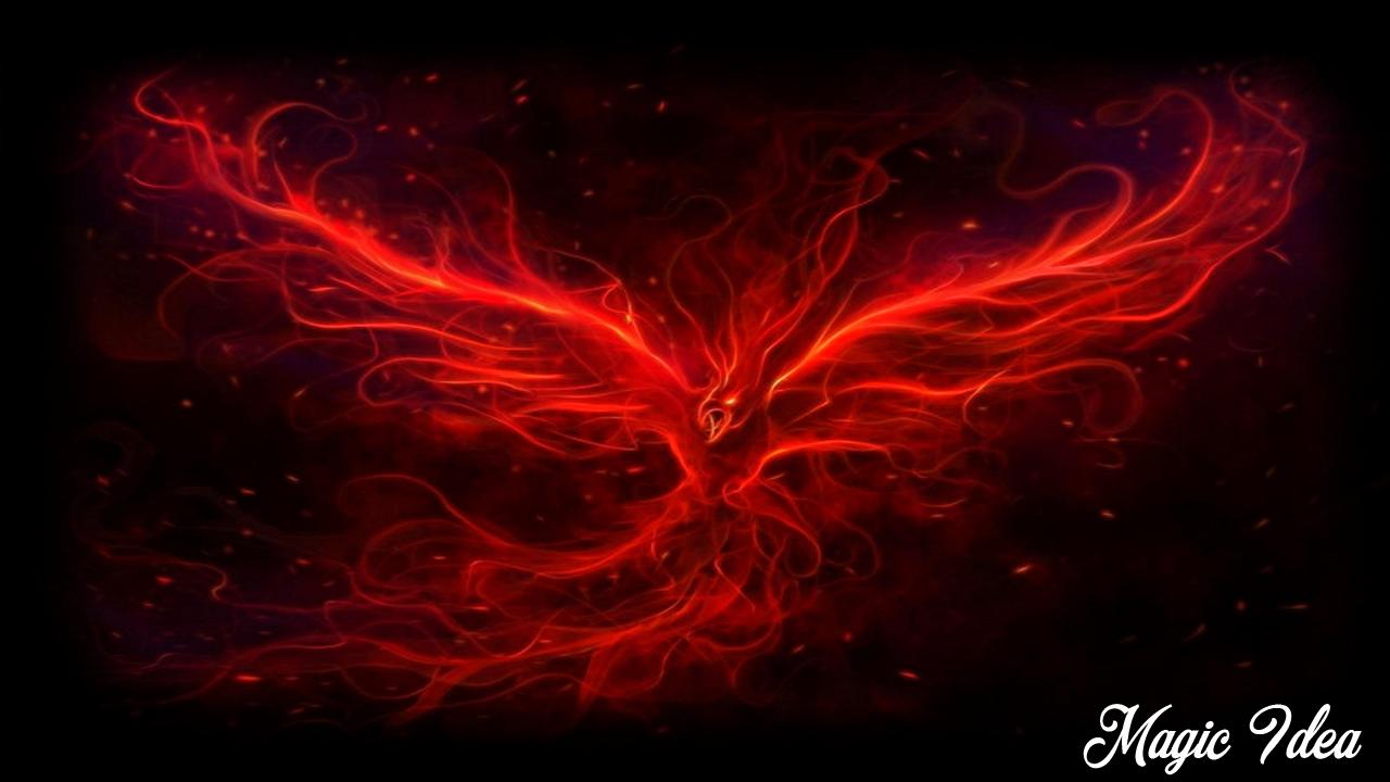 Fenice rossa fiammeggiante, 1280x720 720p, PC