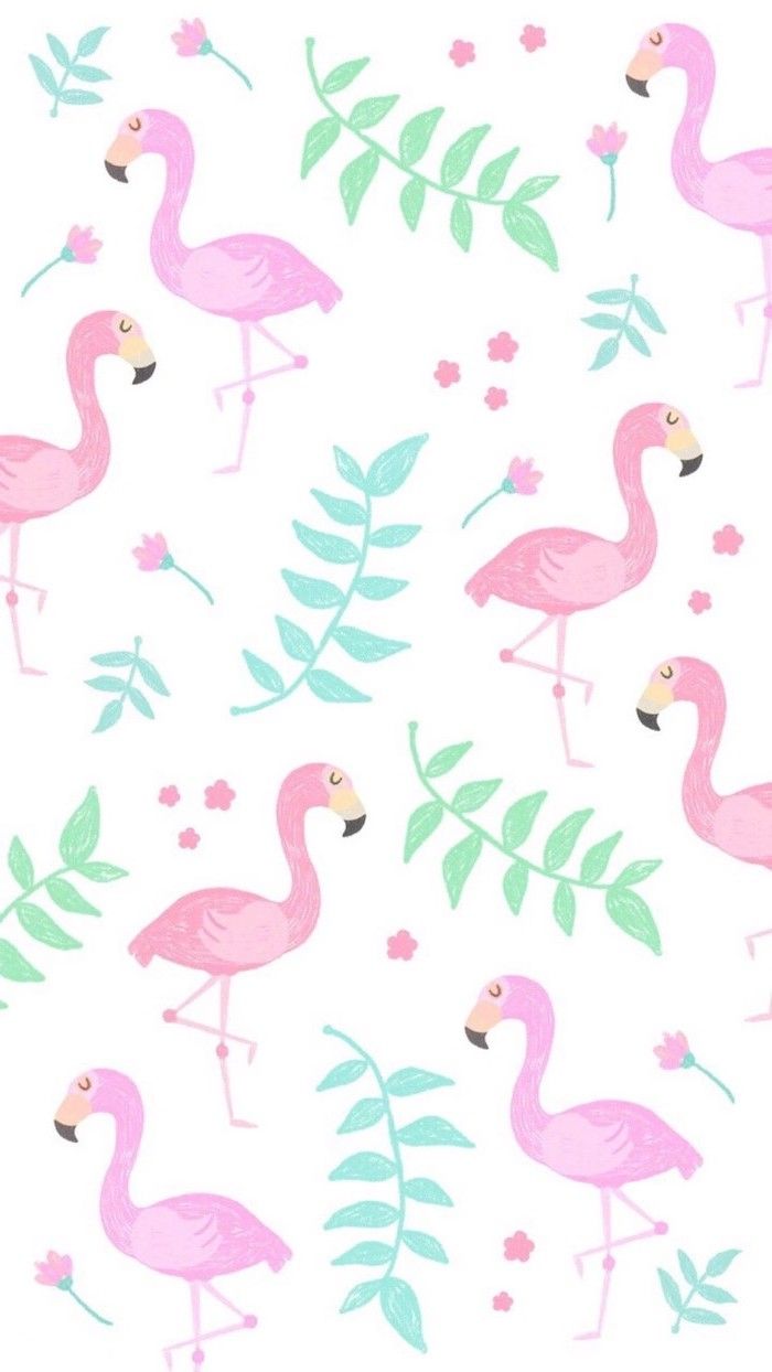 Fenicotteri rosa pattern acquerello, 700x1244 Full HD Verticale, iPhone
