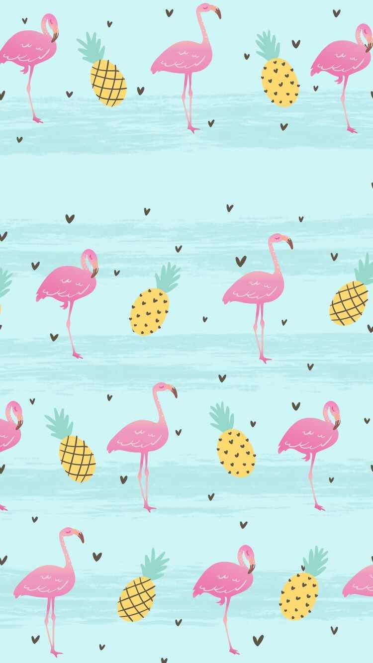 Fenicotteri e ananas pattern, 750x1333 Verticale, Xiaomi
