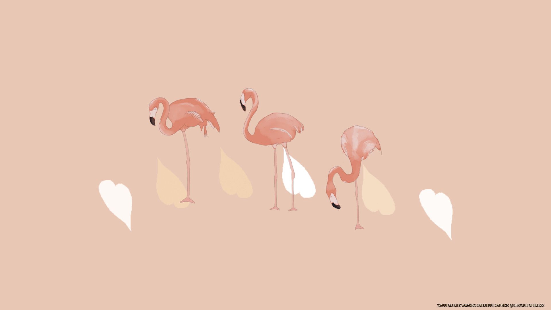 Fenicotteri rosa stilizzati minimal, 1920x1080 1080p, Laptop