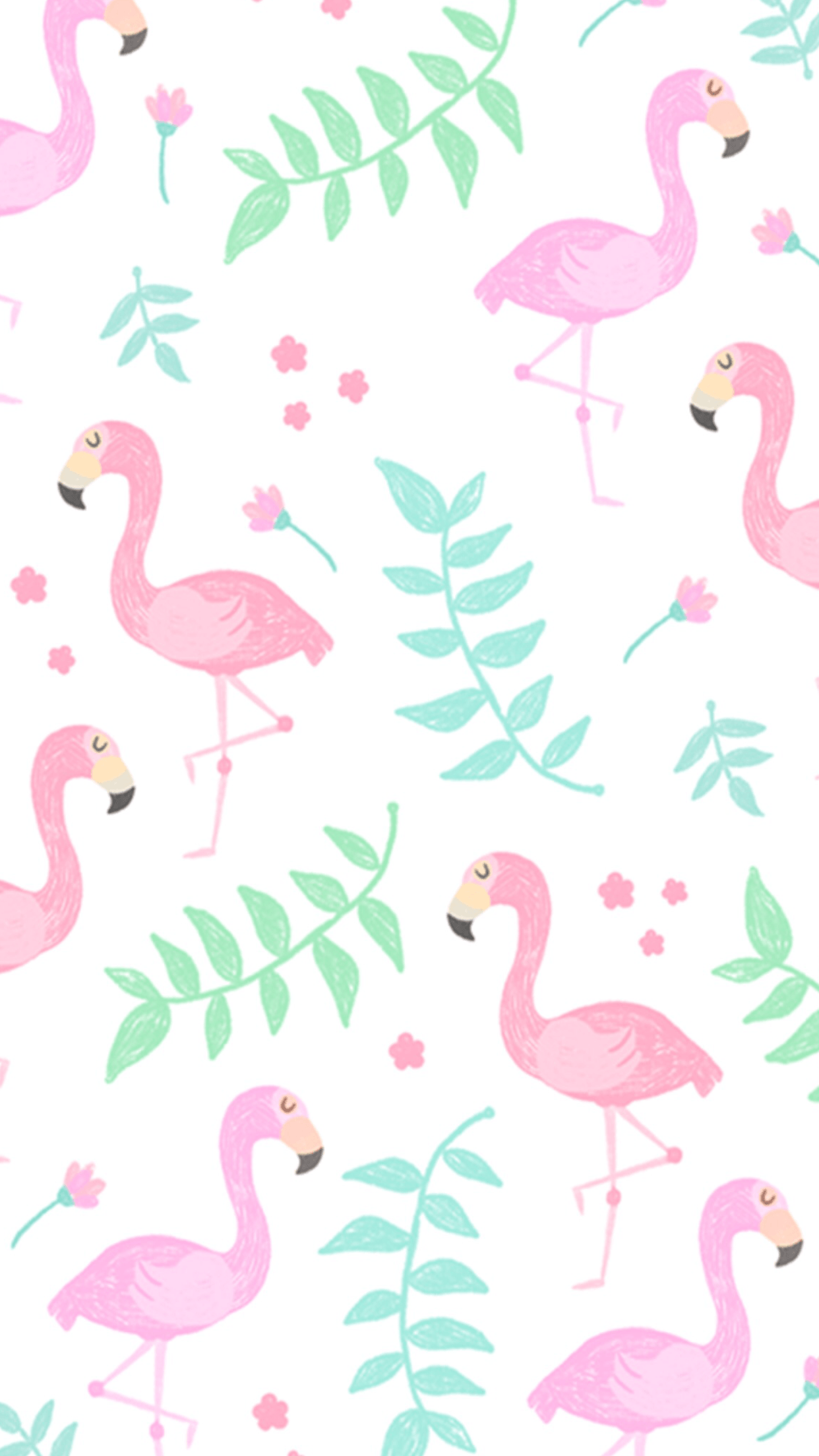 Fenicotteri rosa pattern acquerello, 1242x2208 Full HD Verticale, Smartphone