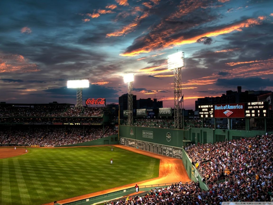 Stadio baseball Fenway Park tramonto, Boston Red Sox, 1152x864 HD, PC