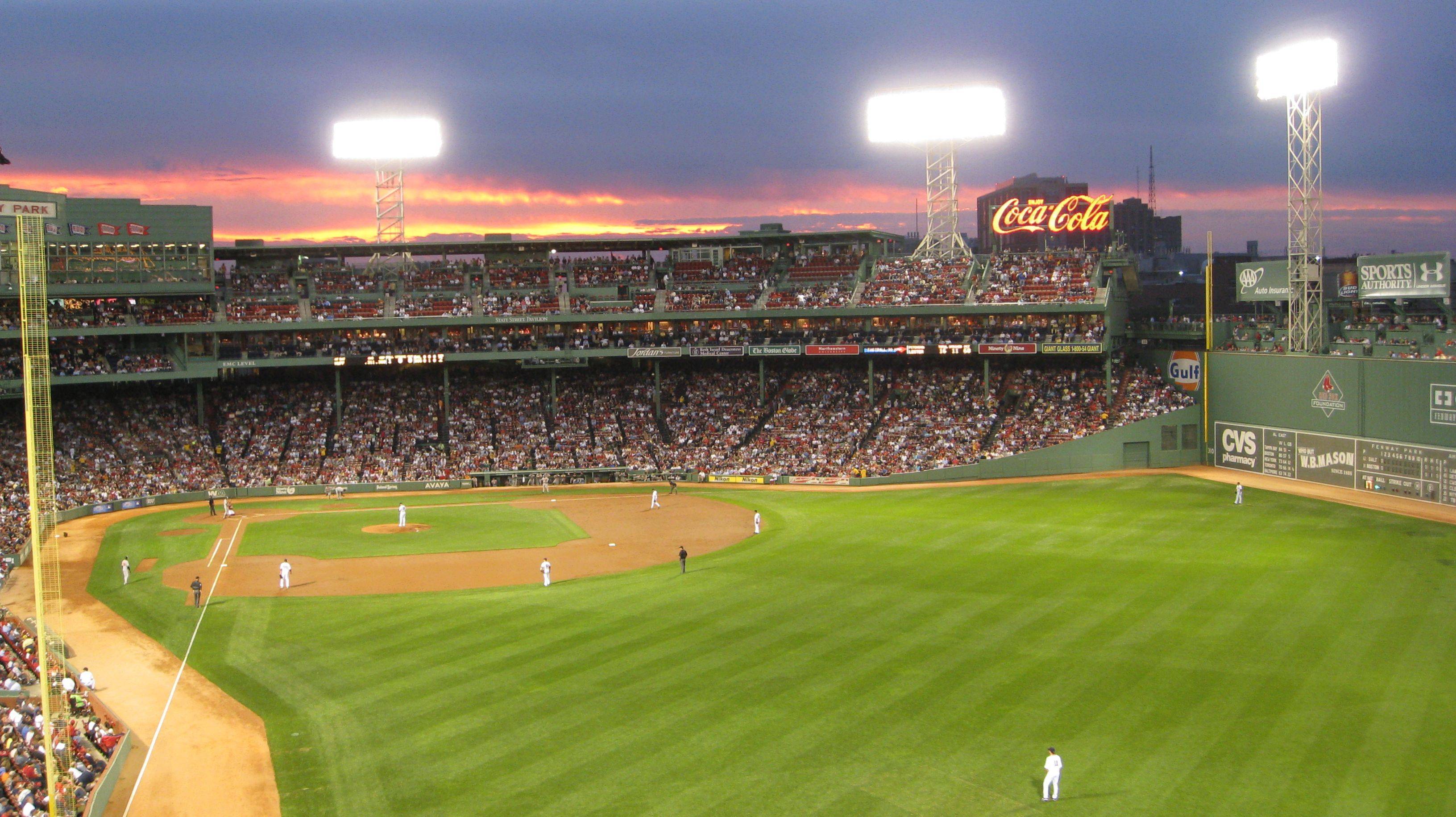 Stadio baseball Fenway Park tramonto, 3263x1831 2K+, Desktop