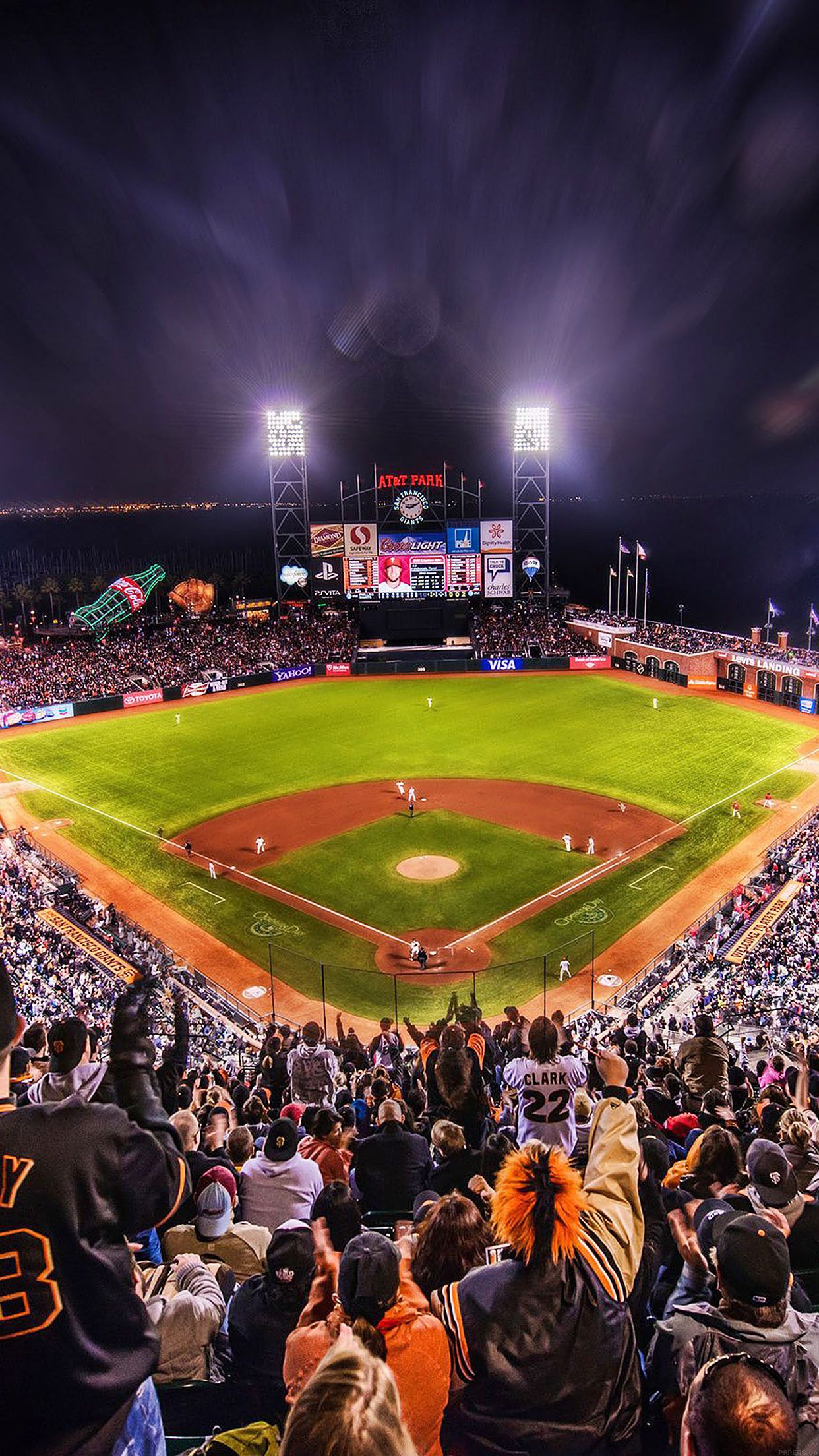 Stadio baseball notturno Fenway Park, 1242x2208 Verticale, POCO
