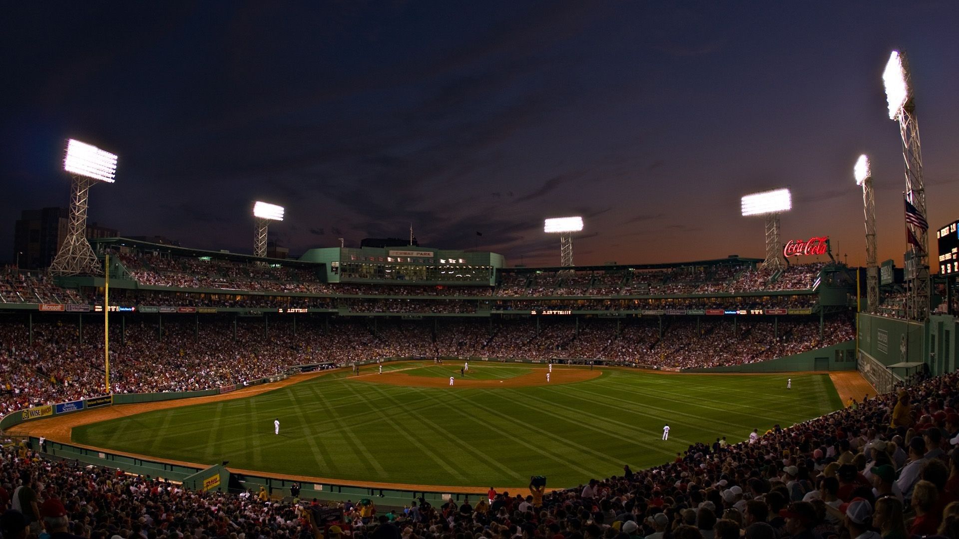 Stadio Fenway Park di notte, 1920x1080 1080p, PC