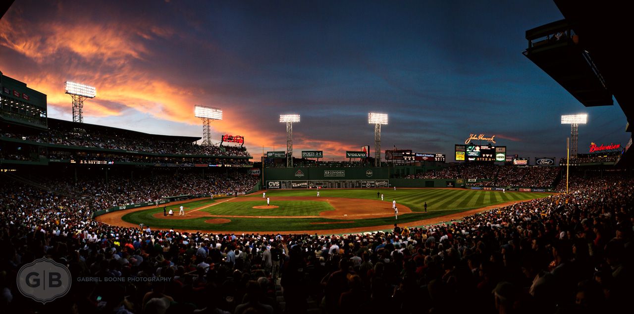 Stadio baseball Fenway Park tramonto, 1280x634 720p, iMac
