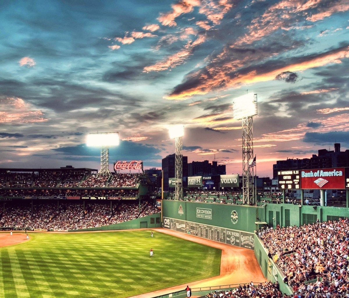 Stadio baseball Fenway Park tramonto, 1200x1024 HD, Laptop