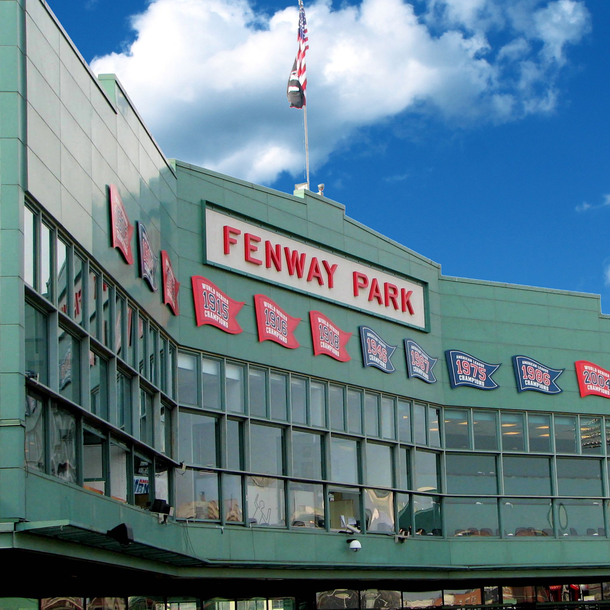 Facciata verde Fenway Park, 2048x2048 2K, Desktop