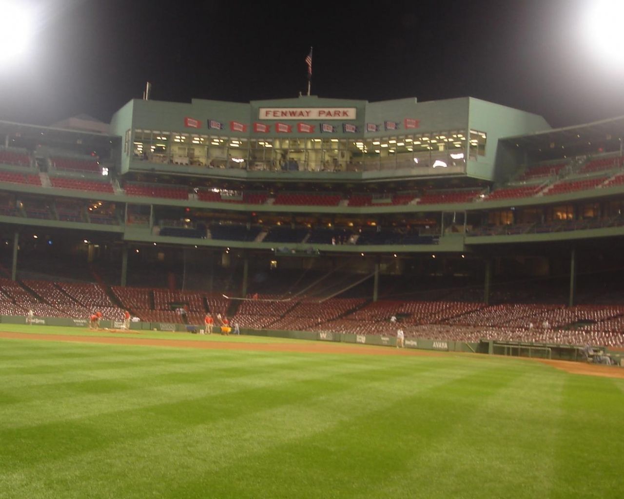 Stadio baseball Fenway Park notte, 1280x1024 HD, Desktop