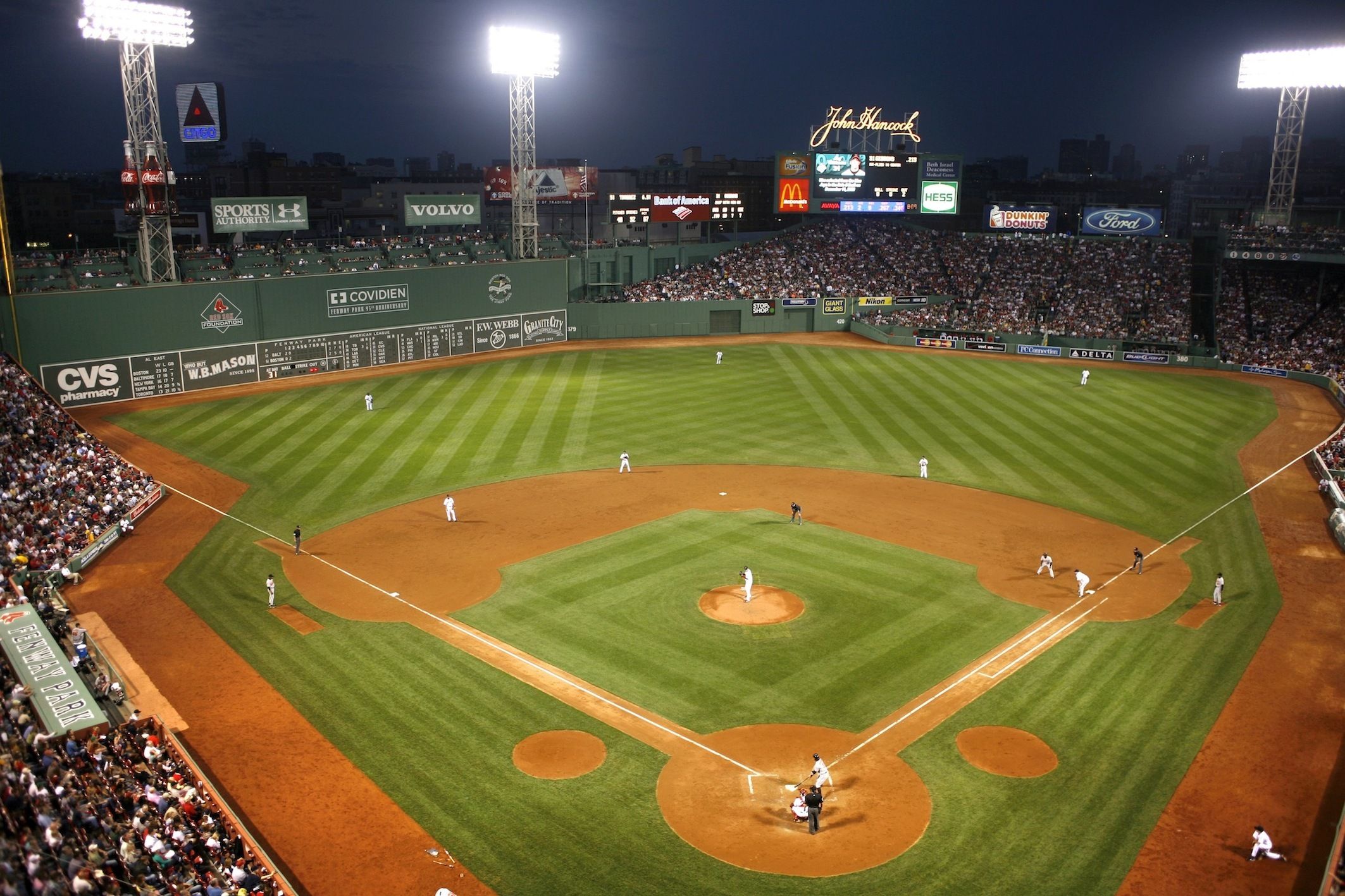 Stadio baseball Fenway Park notte, 2126x1417 alta risoluzione, PC