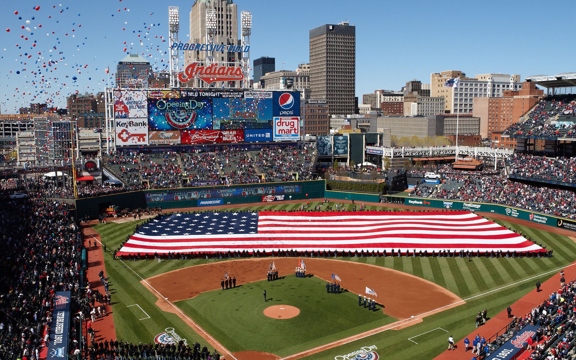 Stadio baseball bandiera americana, 1920x1200 WUXGA, iMac