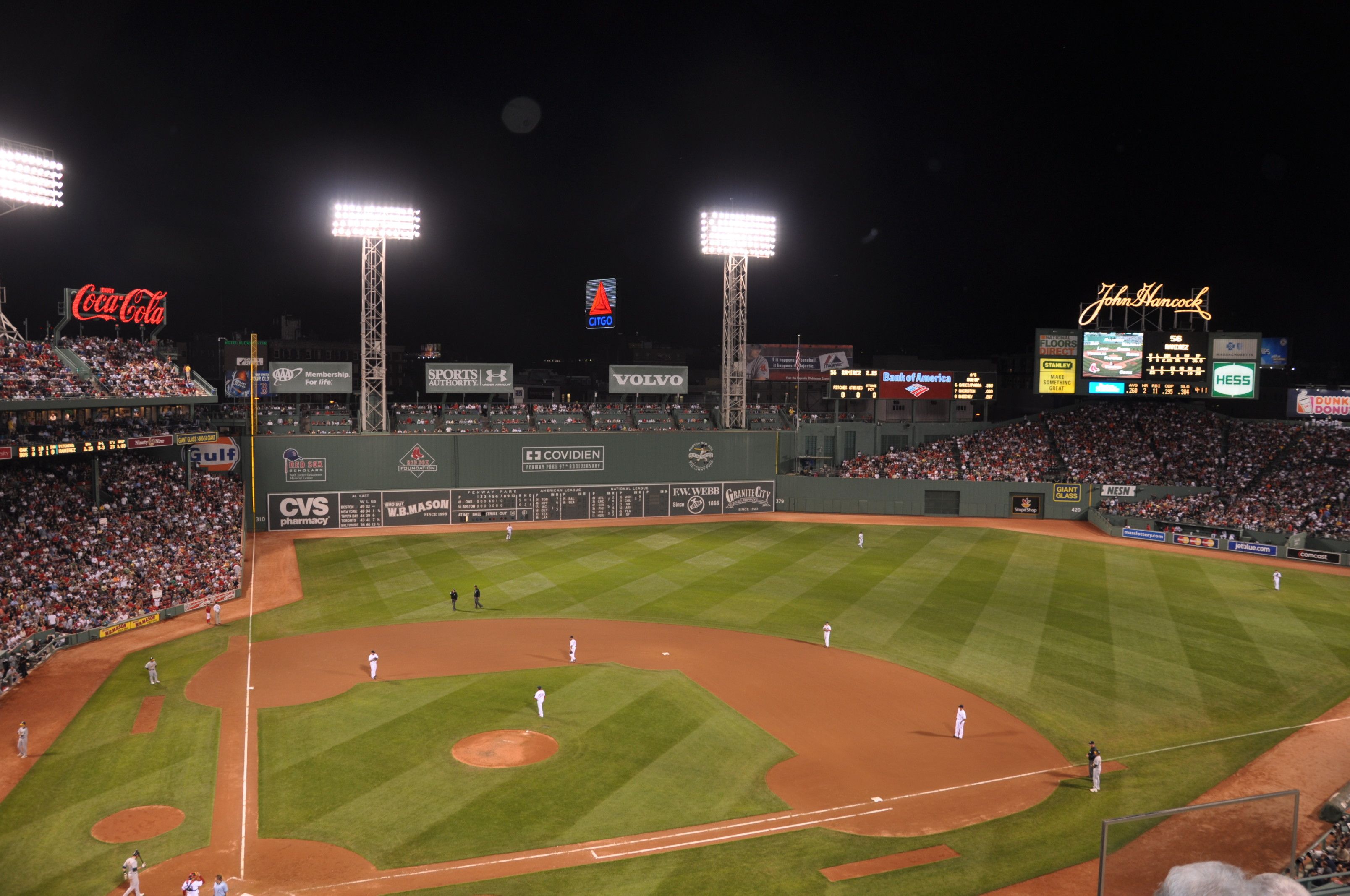 Fenway Park partita notturna baseball, stadio baseball, 3216x2136 2K+, Desktop
