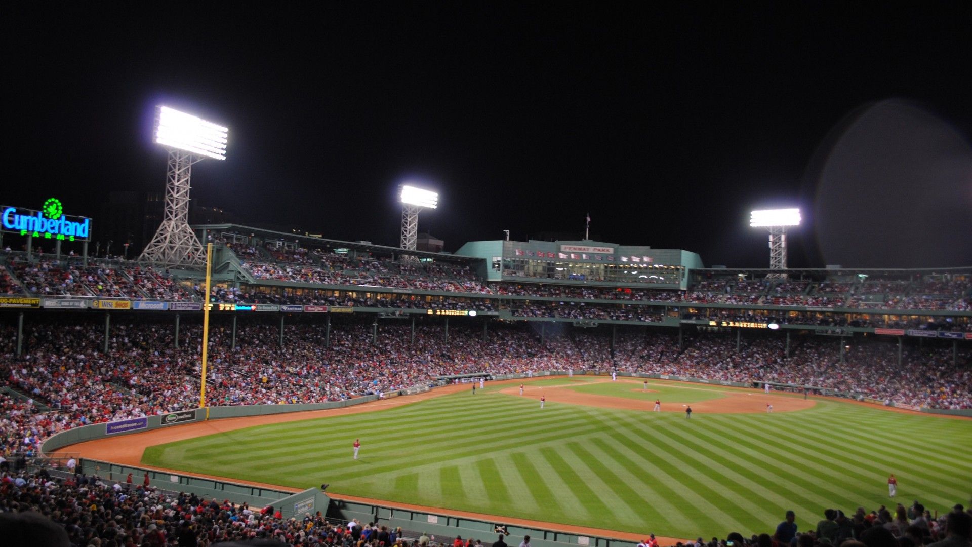 Stadio Fenway Park notturno, 1920x1080 1080p, Laptop