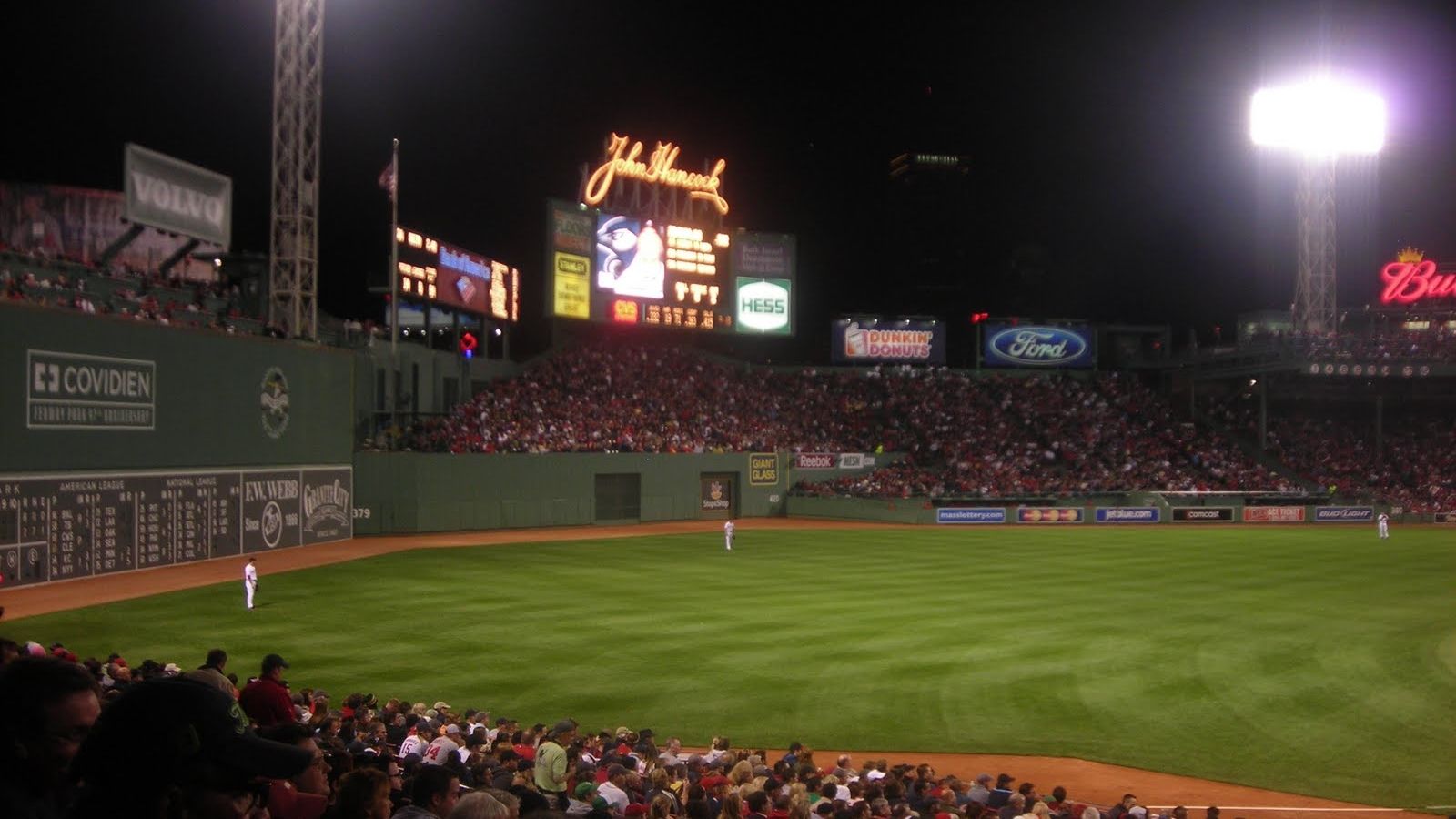 Stadio Fenway Park notturno, 1600x900 HD Ready, PC