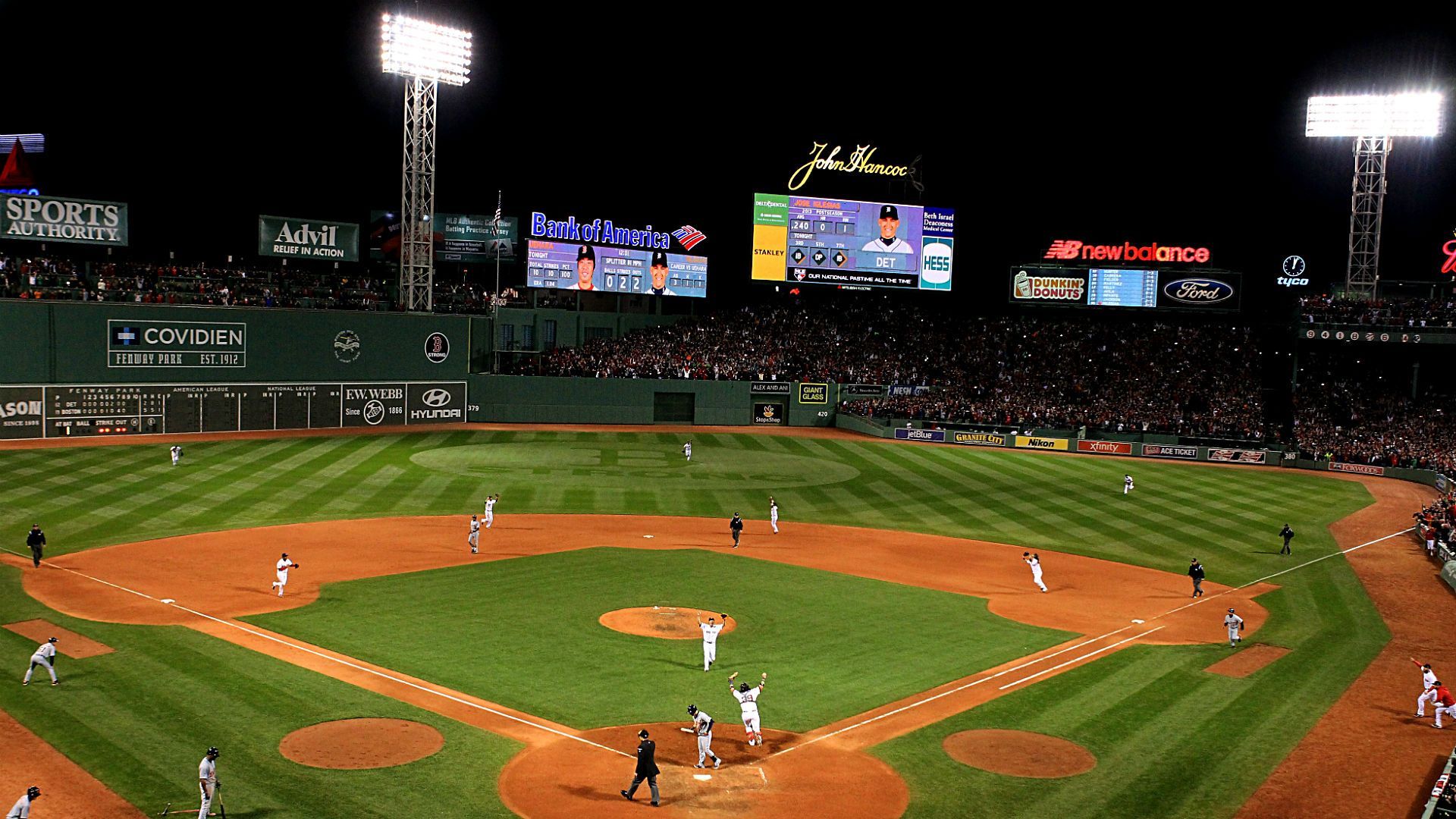 Stadio baseball Fenway Park notte, 1920x1080 Full HD, Desktop