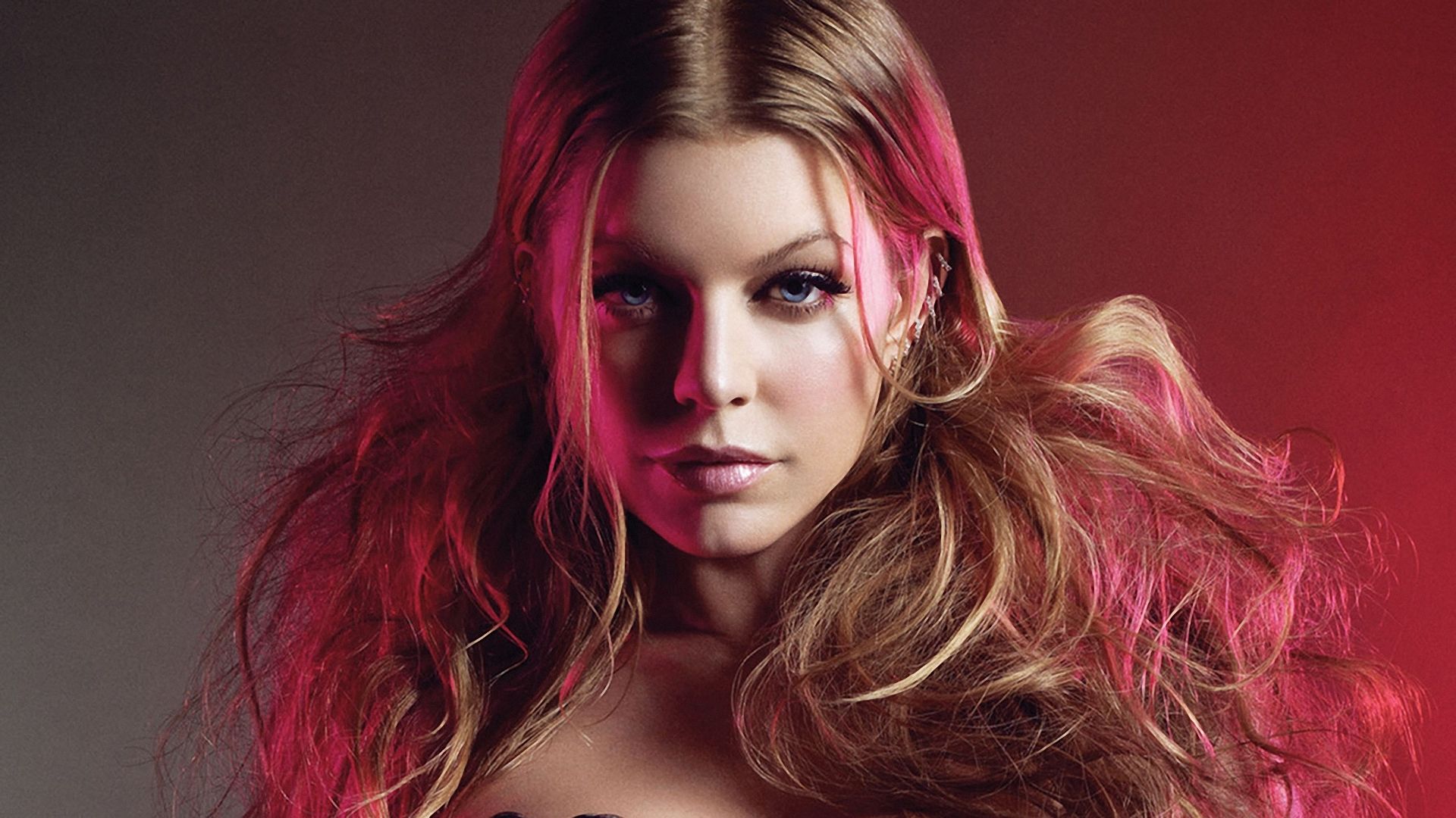 Stacy Ferguson, Fergie, abito nero, 1280x1024 HD, Desktop
