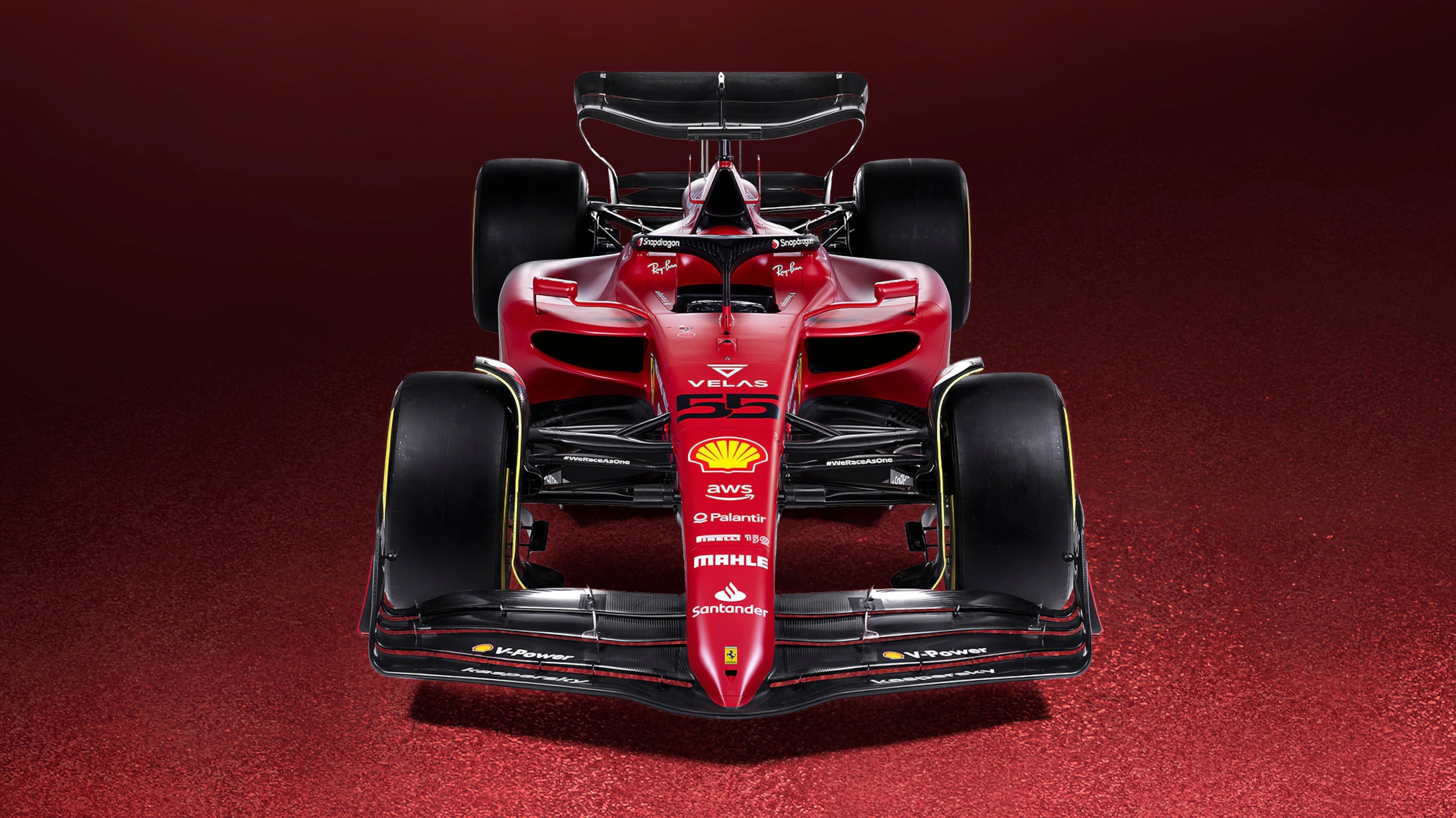 Ferrari F1-75 monoposto rossa, 2560x1439 2K, Desktop
