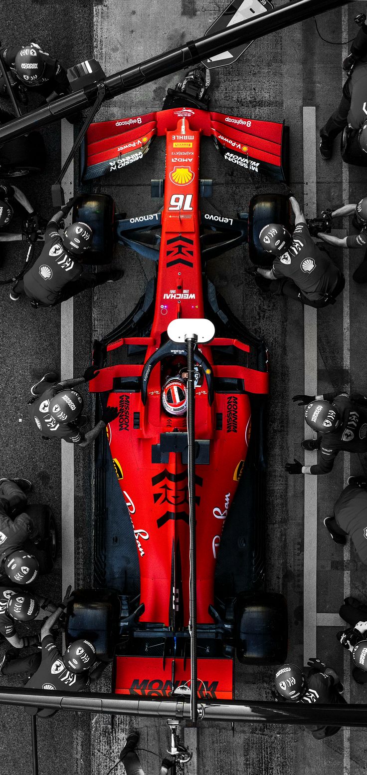 Ferrari F1 vista dall'alto, supercar italiana, 736x1553 Verticale, Telefono