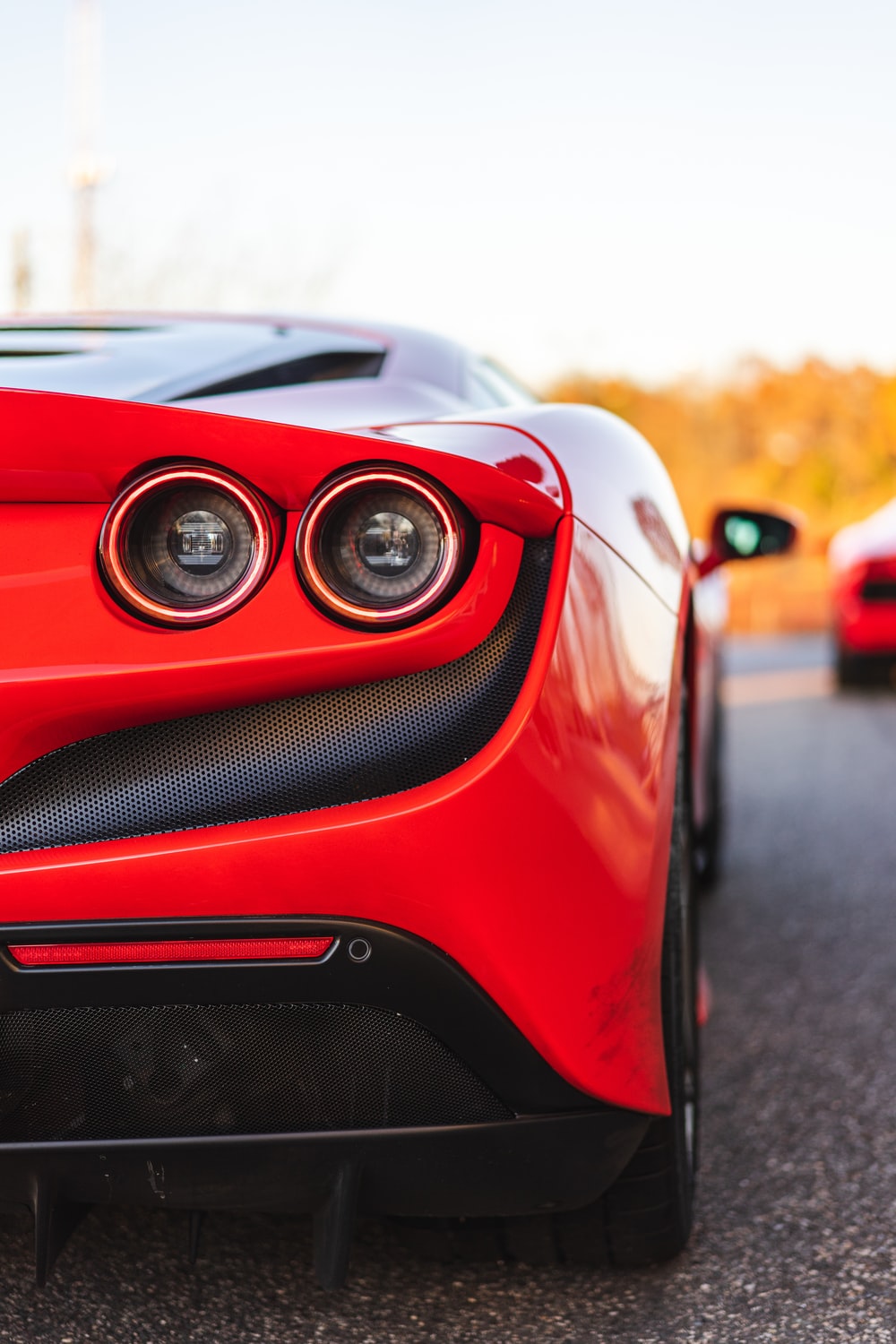 Ferrari rossa fanali posteriori, supercar italiana, 1000x1500 Verticale, Telefono