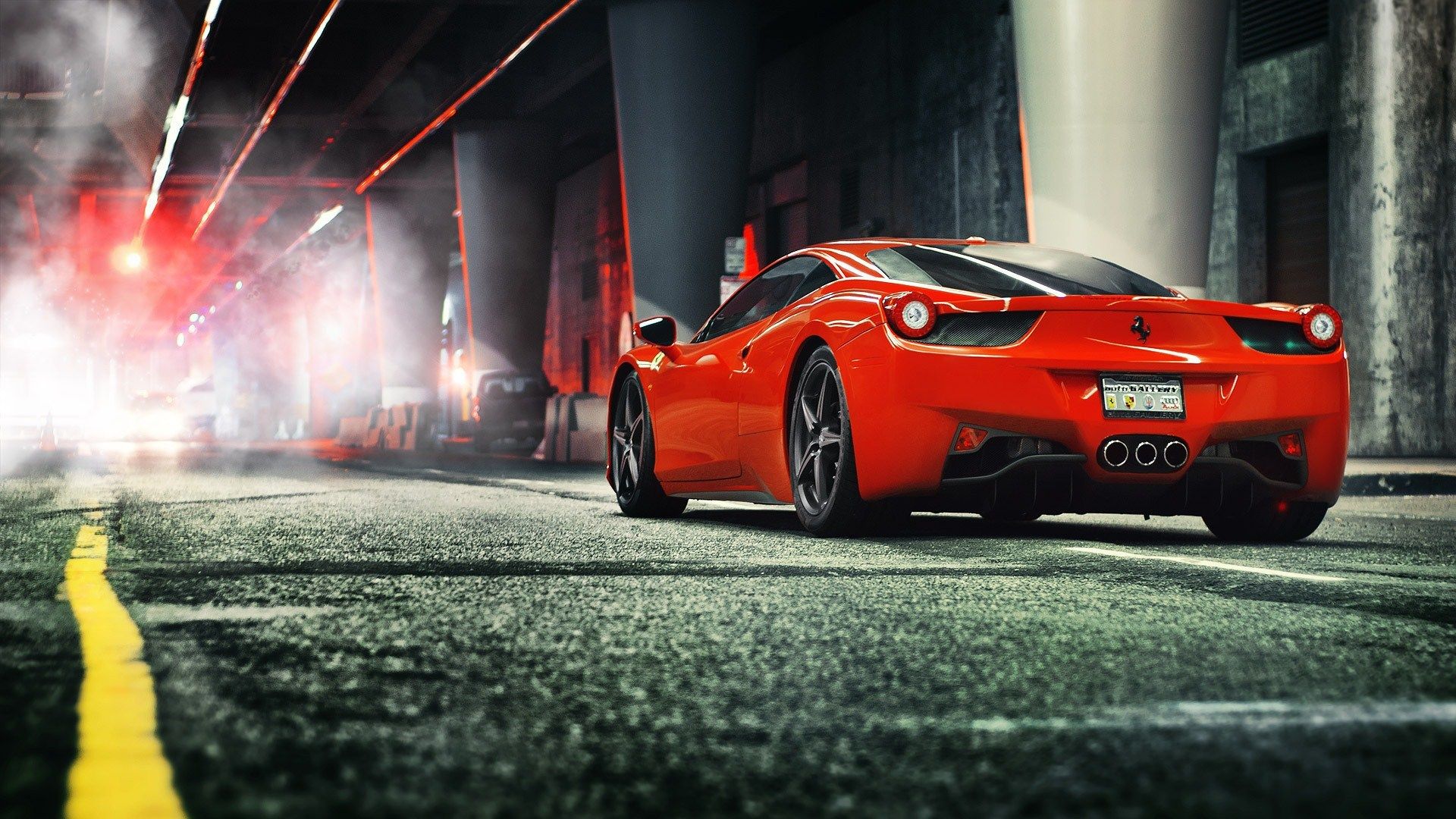 Ferrari rossa in strada, 1920x1080 Full HD, Desktop