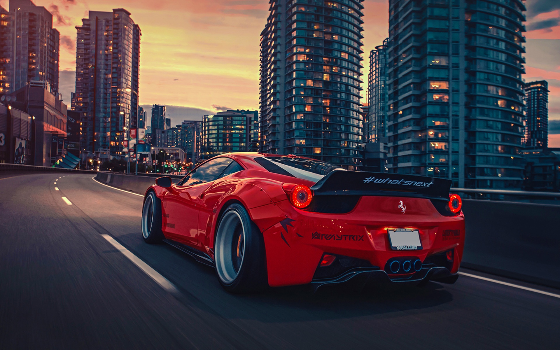 Ferrari rossa in città, 1920x1200 Full HD+ WUXGA, PC