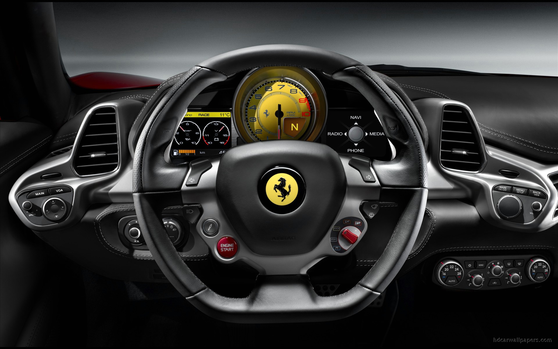 Volante interno Ferrari nero, 1920x1200 Full HD+, PC