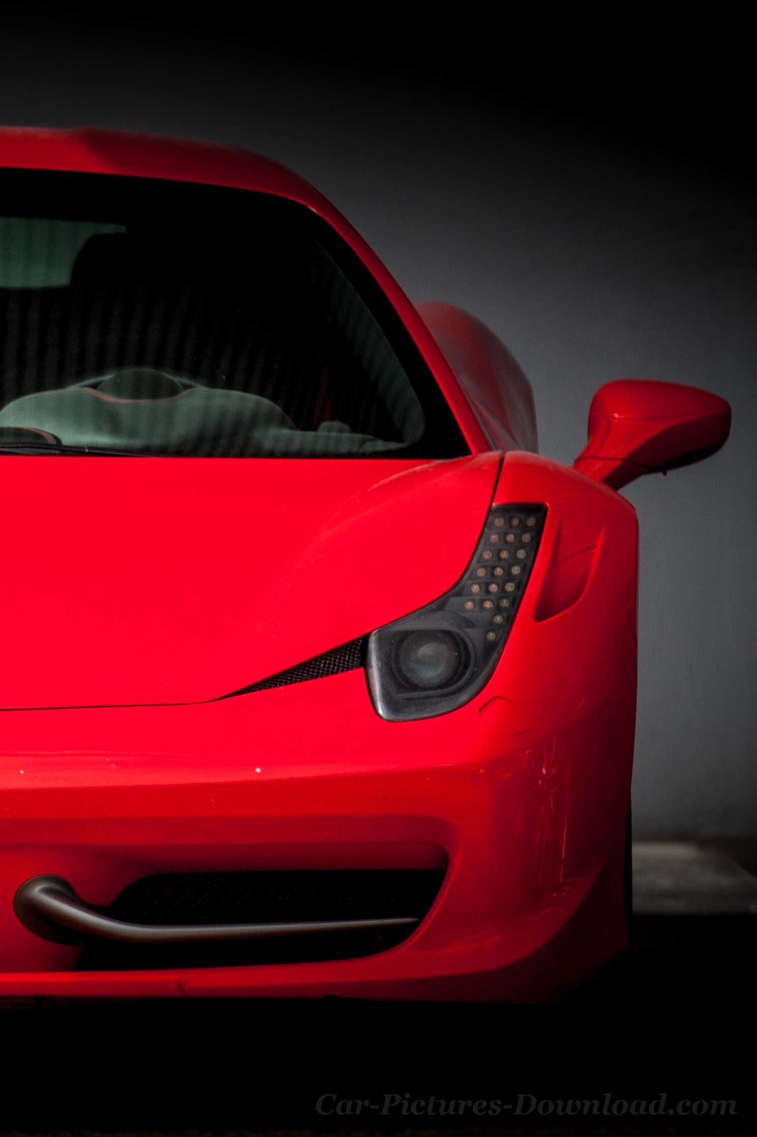 Ferrari rossa muso frontale, 1489x2234 Verticale, Mobile