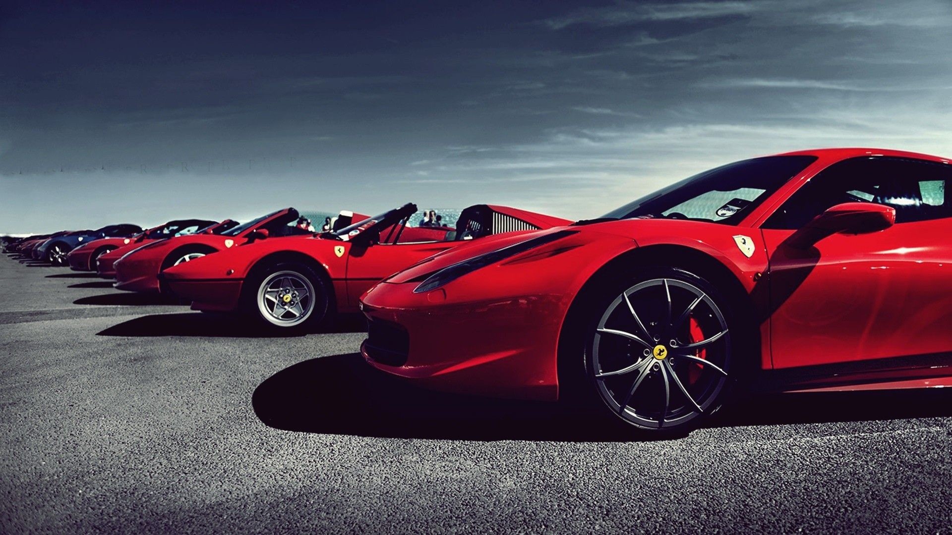 Ferrari rosse in fila, 1920x1080 Full HD 1080p, PC
