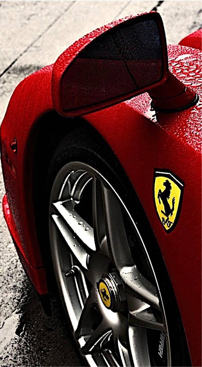 Ferrari rossa dettaglio ruota, 706x1280 Verticale, Android