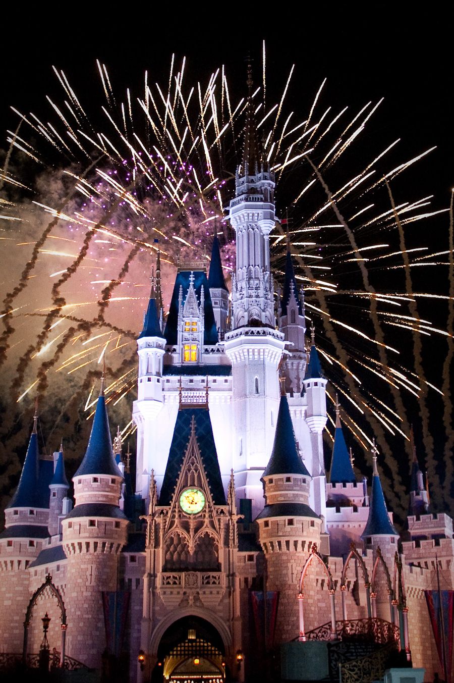Castello Disney con fuochi d'artificio, classici d'animazione, 900x1353 Verticale, Telefono