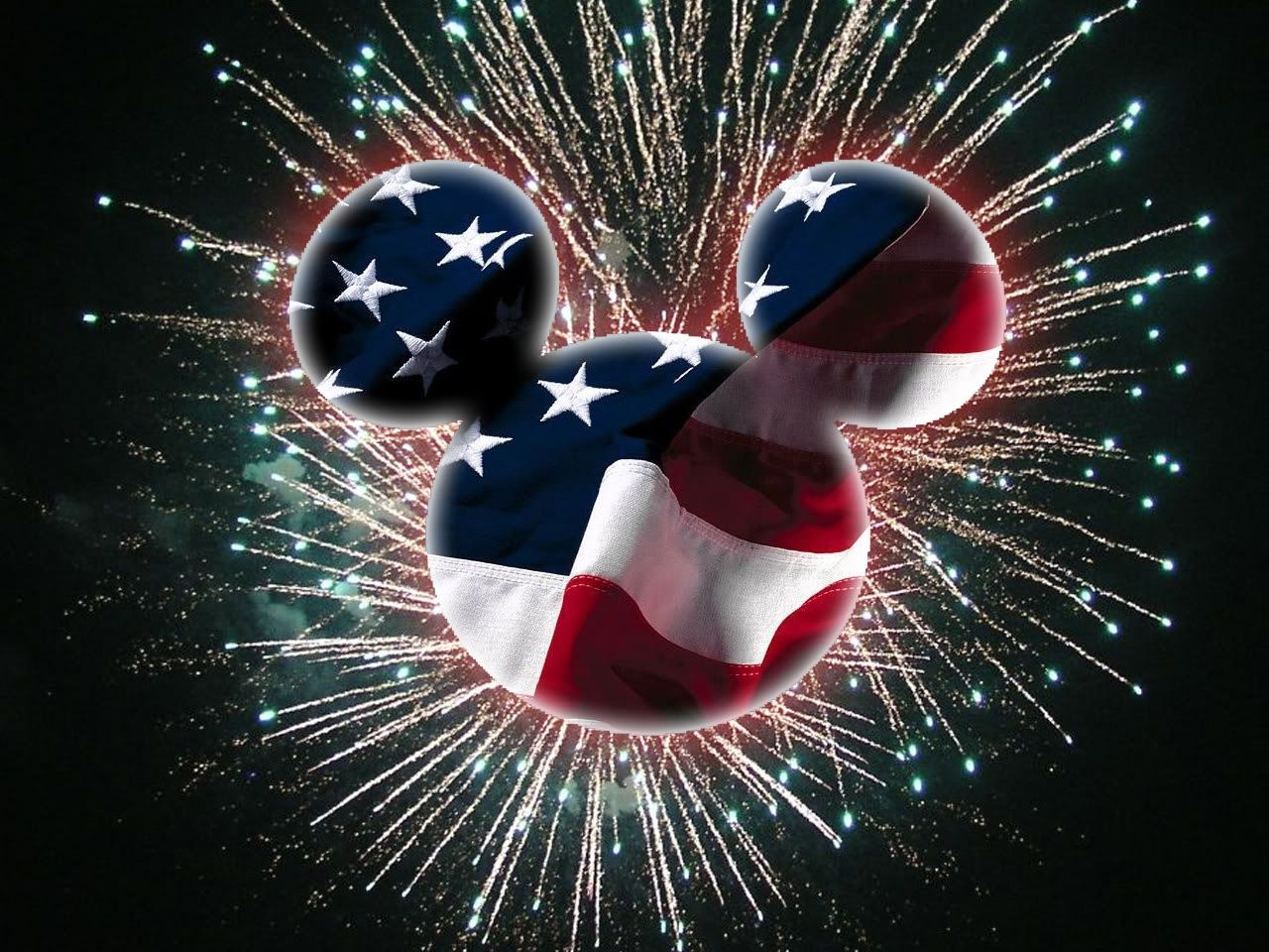 Testa Topolino bandiera USA, Mickey Mouse, 1280x960 720p, PC