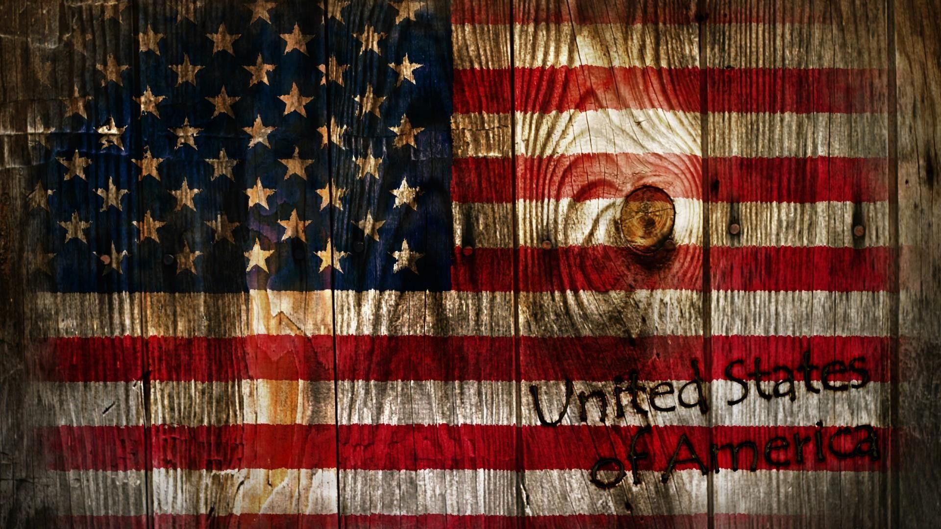 Bandiera USA su legno, 1920x1080 1080p, Desktop