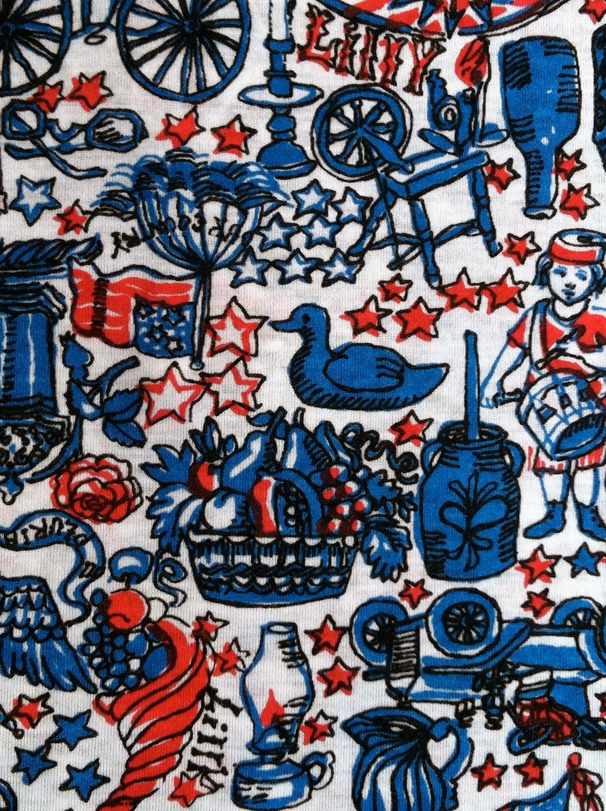 Pattern vintage americana rosso blu, 1195x1600 Verticale, Telefono