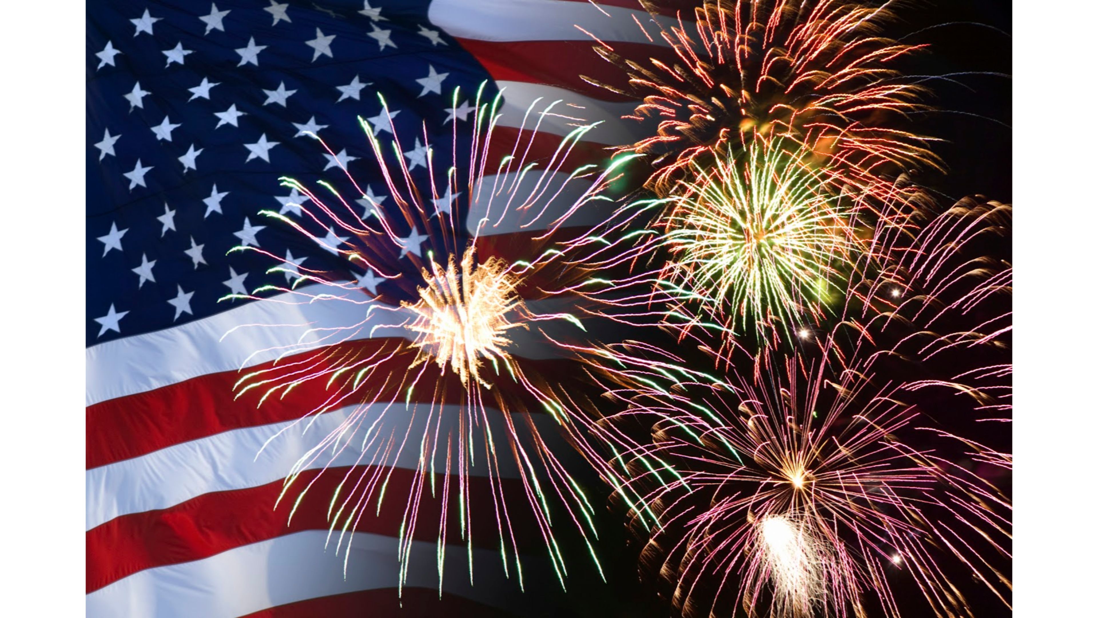 Fuochi artificio bandiera americana, 3840x2160 4K, Desktop 4K