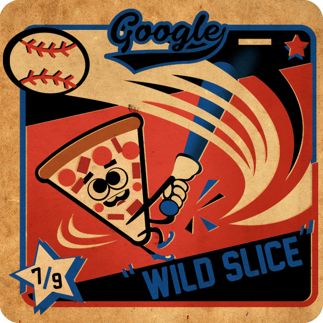 Poster vintage pizza baseball Google, 1080x1080 HD, iMac